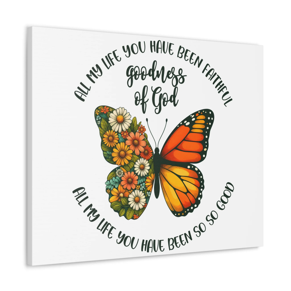 Scripture Walls Goodness of God Butterfly Bible Verse Canvas Christian Wall Art